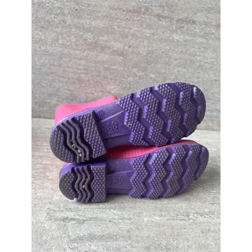 Kamik Pink‎ & Purple Kids Rain Boots Sz 3